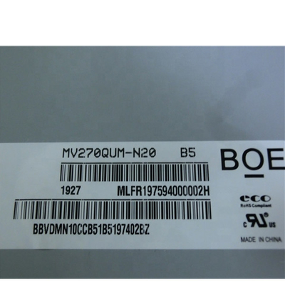 BOE TFT LCDスクリーンMV270QUM-N20 27.0のインチRGB 3840X 2160 UHD 163PPI