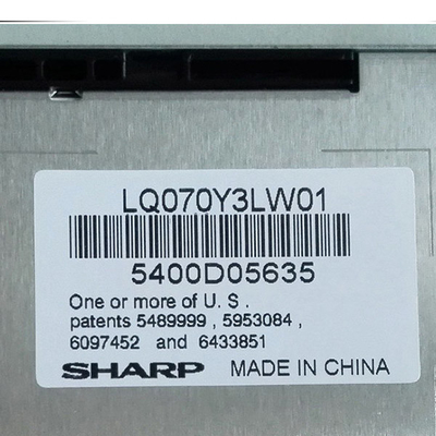 産業設備のためのLQ070Y3LW01 7.0インチTFT LCDスクリーンRGB 800x480