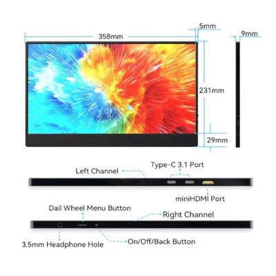 良い値段 15.6インチ 4K IPS 16:9 スクリーン ポータブルラップトップモニター オンライン